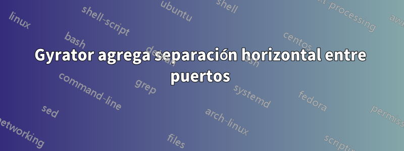 Gyrator agrega separación horizontal entre puertos