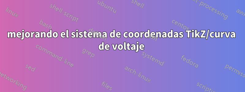 mejorando el sistema de coordenadas TikZ/curva de voltaje