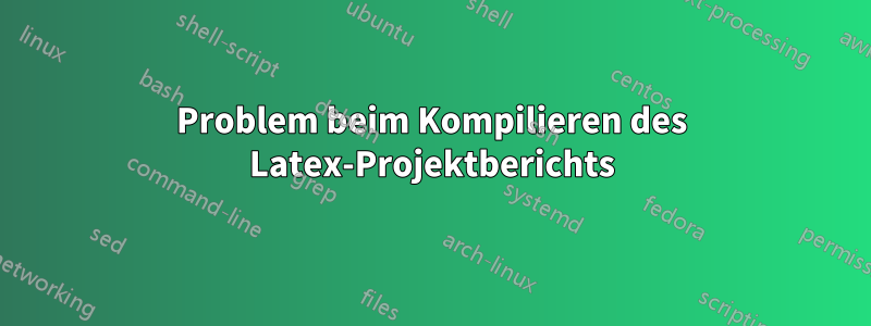 Problem beim Kompilieren des Latex-Projektberichts