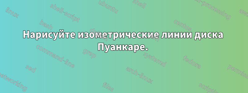 Нарисуйте изометрические линии диска Пуанкаре.