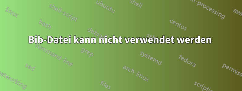 Bib-Datei kann nicht verwendet werden