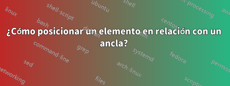 ¿Cómo posicionar un elemento en relación con un ancla?