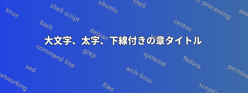 大文字、太字、下線付きの章タイトル