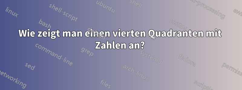 Wie zeigt man einen vierten Quadranten mit Zahlen an?