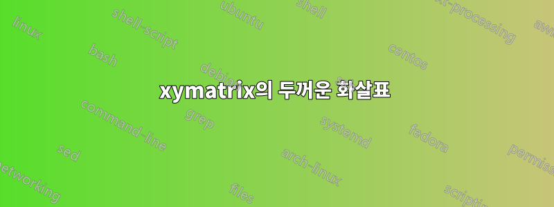 xymatrix의 두꺼운 화살표