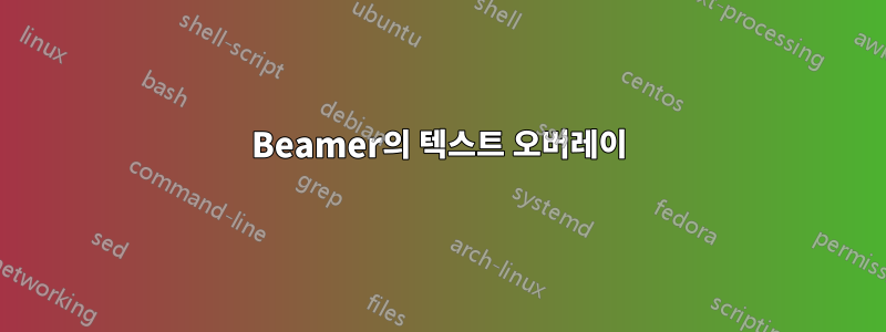 Beamer의 텍스트 오버레이