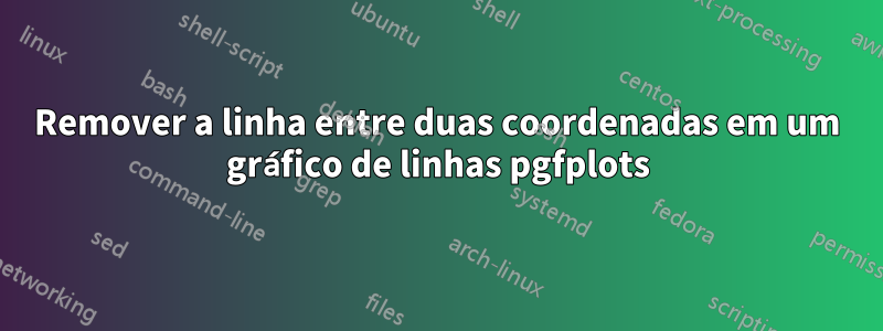 Remover a linha entre duas coordenadas em um gráfico de linhas pgfplots