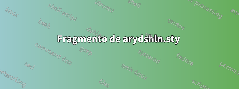 Fragmento de arydshln.sty