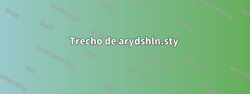 Trecho de arydshln.sty