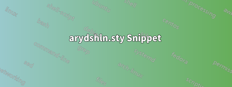 arydshln.sty Snippet