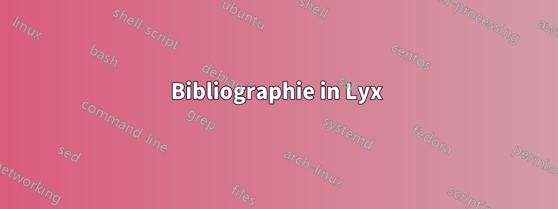 Bibliographie in Lyx