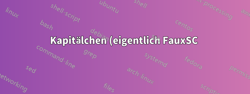 Kapitälchen (eigentlich FauxSC) mit Ausgabe von \jobname/\today