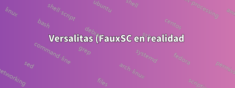Versalitas (FauxSC en realidad) con salida de \jobname/\today