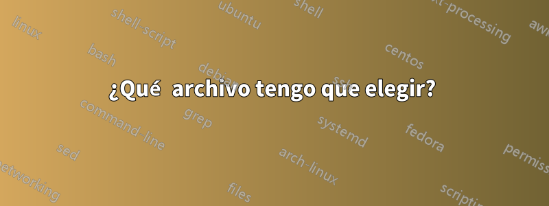¿Qué archivo tengo que elegir?