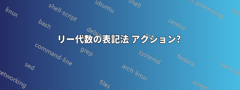 リー代数の表記法 アクション?