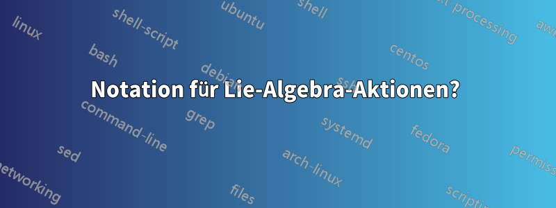 Notation für Lie-Algebra-Aktionen?