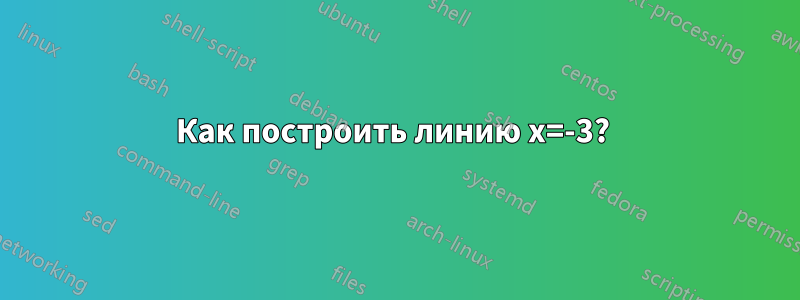 Как построить линию x=-3?