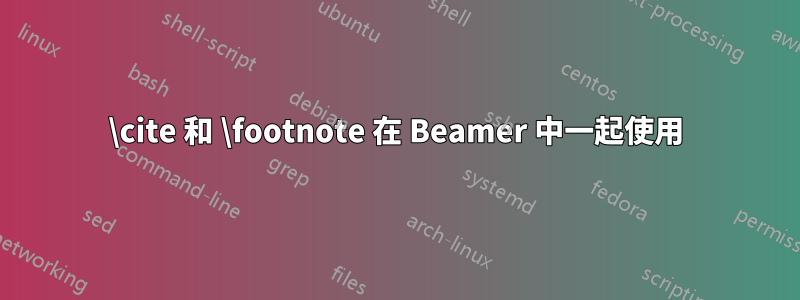 \cite 和 \footnote 在 Beamer 中一起使用