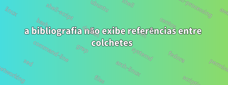 a bibliografia não exibe referências entre colchetes 