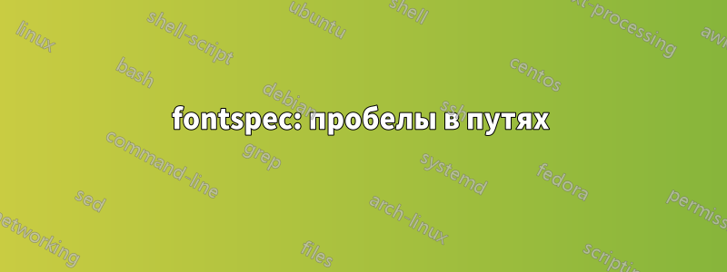 fontspec: пробелы в путях