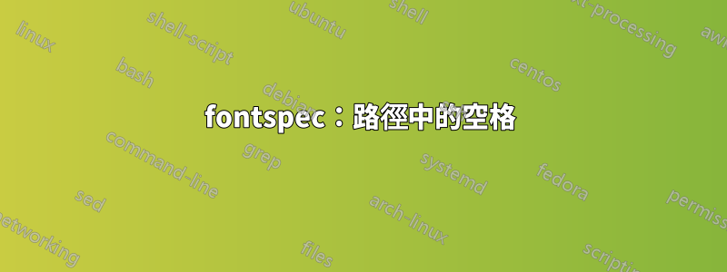 fontspec：路徑中的空格