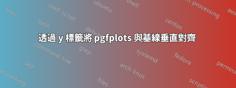 透過 y 標籤將 pgfplots 與基線垂直對齊