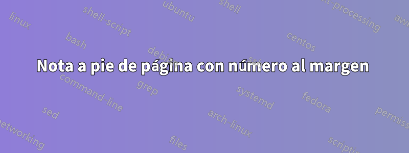Nota a pie de página con número al margen