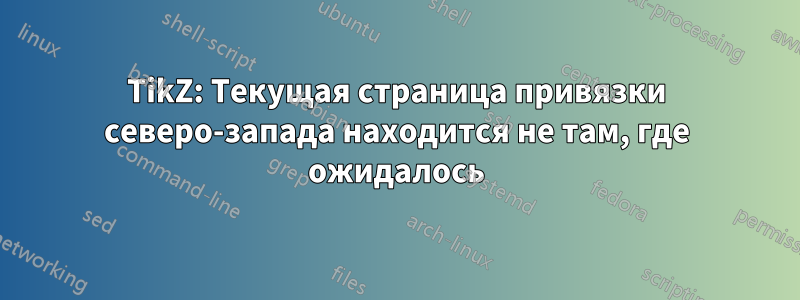 TikZ: Текущая страница привязки северо-запада находится не там, где ожидалось