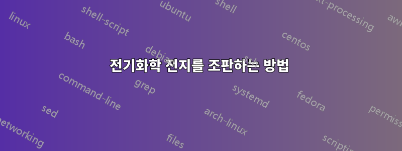 전기화학 전지를 조판하는 방법