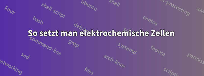 So setzt man elektrochemische Zellen