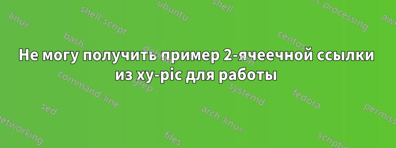 Не могу получить пример 2-ячеечной ссылки из xy-pic для работы