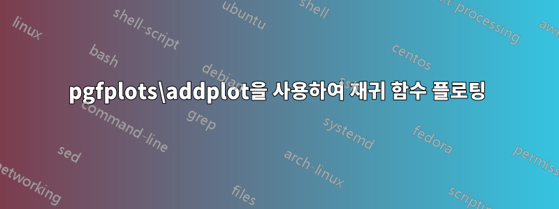 pgfplots\addplot을 사용하여 재귀 함수 플로팅