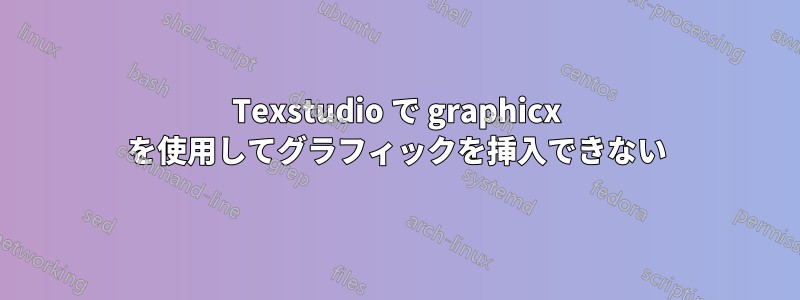 Texstudio で graphicx を使用してグラフィックを挿入できない