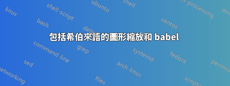 包括希伯來語的圖形縮放和 babel