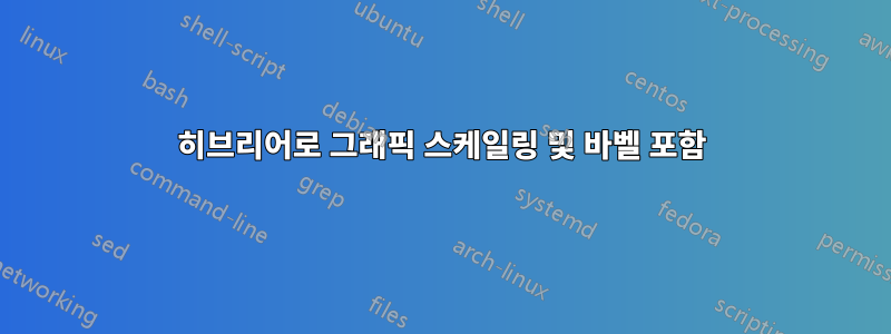 히브리어로 그래픽 스케일링 및 바벨 포함