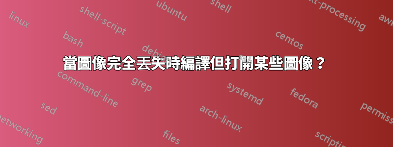 當圖像完全丟失時編譯但打開某些圖像？