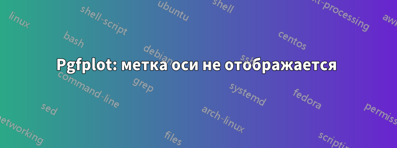 Pgfplot: метка оси не отображается