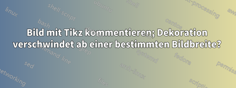 Bild mit Tikz kommentieren; Dekoration verschwindet ab einer bestimmten Bildbreite?