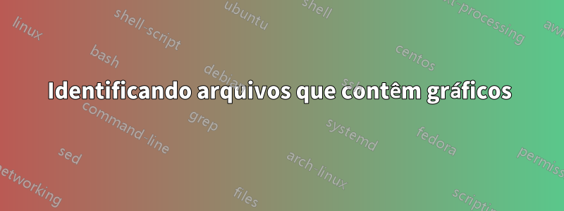 Identificando arquivos que contêm gráficos