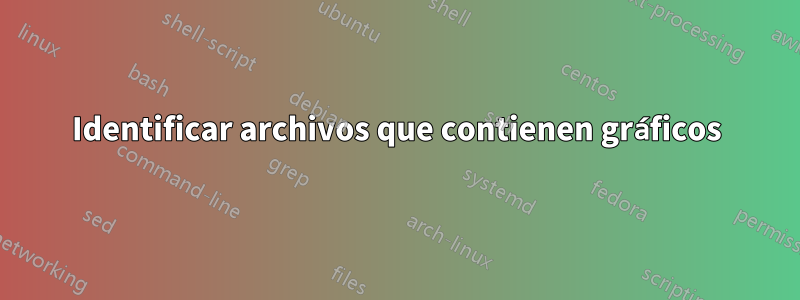 Identificar archivos que contienen gráficos