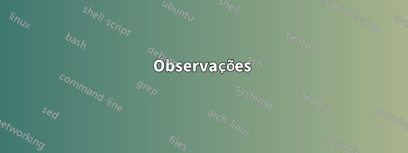 Observações
