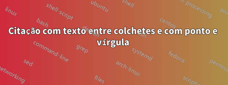 Citação com texto entre colchetes e com ponto e vírgula