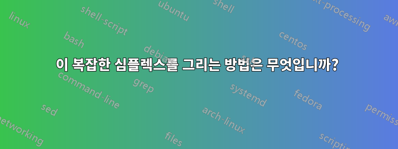 이 복잡한 심플렉스를 그리는 방법은 무엇입니까?