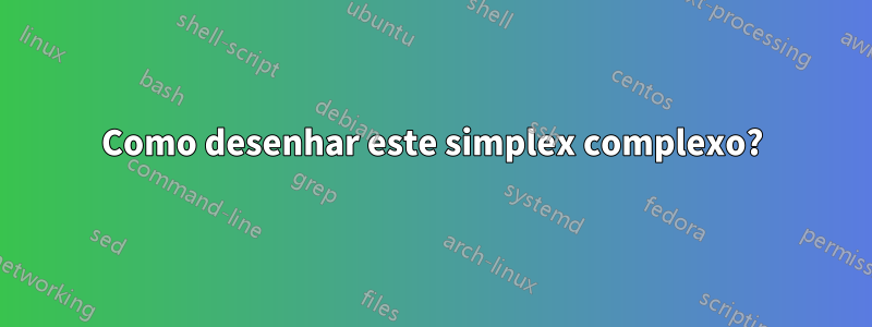 Como desenhar este simplex complexo?