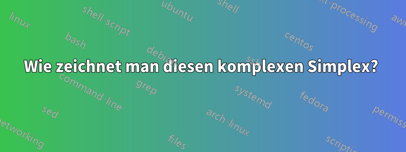 Wie zeichnet man diesen komplexen Simplex?