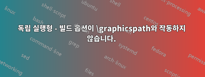독립 실행형 - 빌드 옵션이 \graphicspath와 작동하지 않습니다.