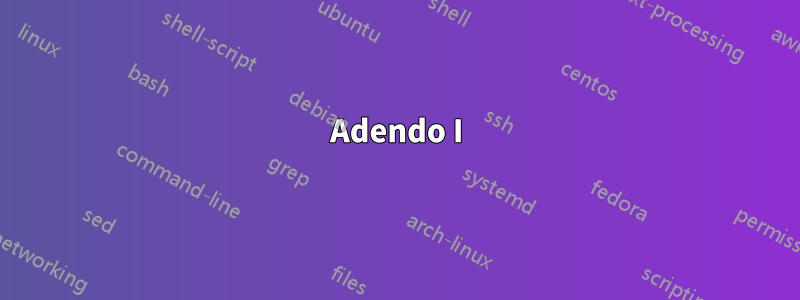 Adendo I