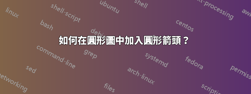 如何在圓形圖中加入圓形箭頭？