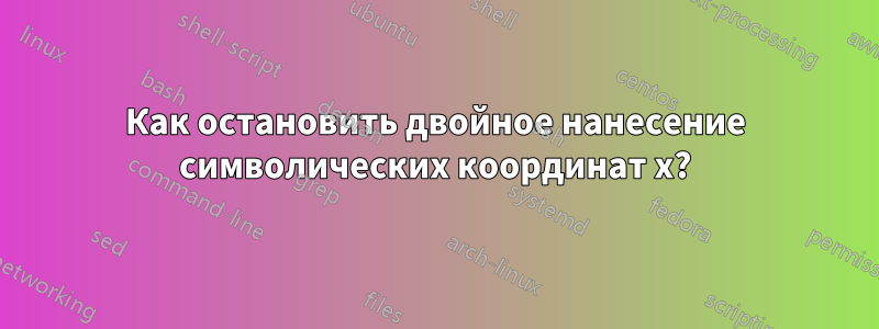 Как остановить двойное нанесение символических координат x?