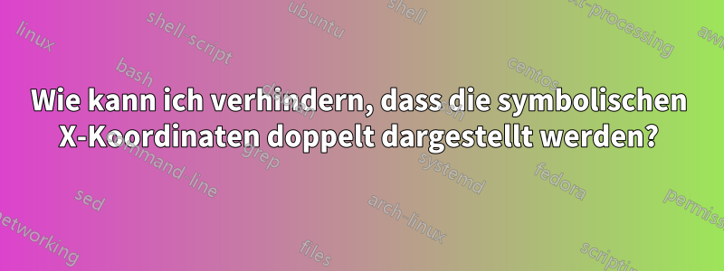 Wie kann ich verhindern, dass die symbolischen X-Koordinaten doppelt dargestellt werden?